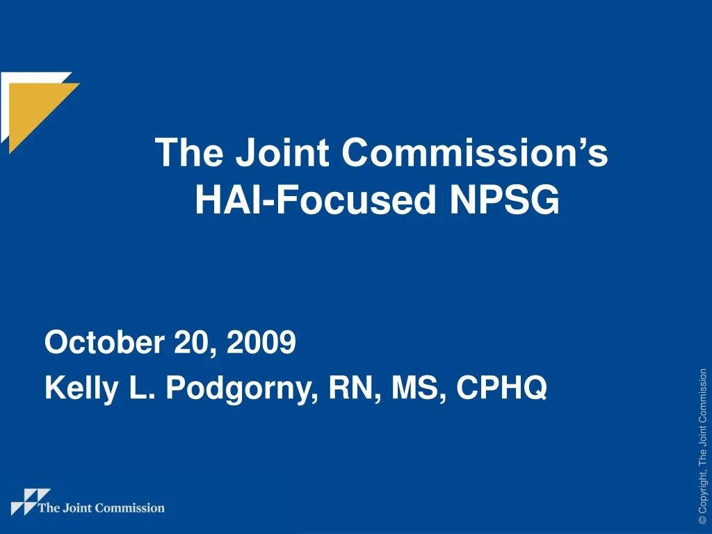 the joint commission s hai focused npsg