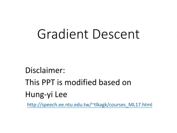 Gradient Descent