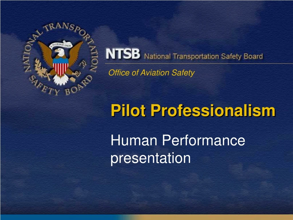 pilot professionalism