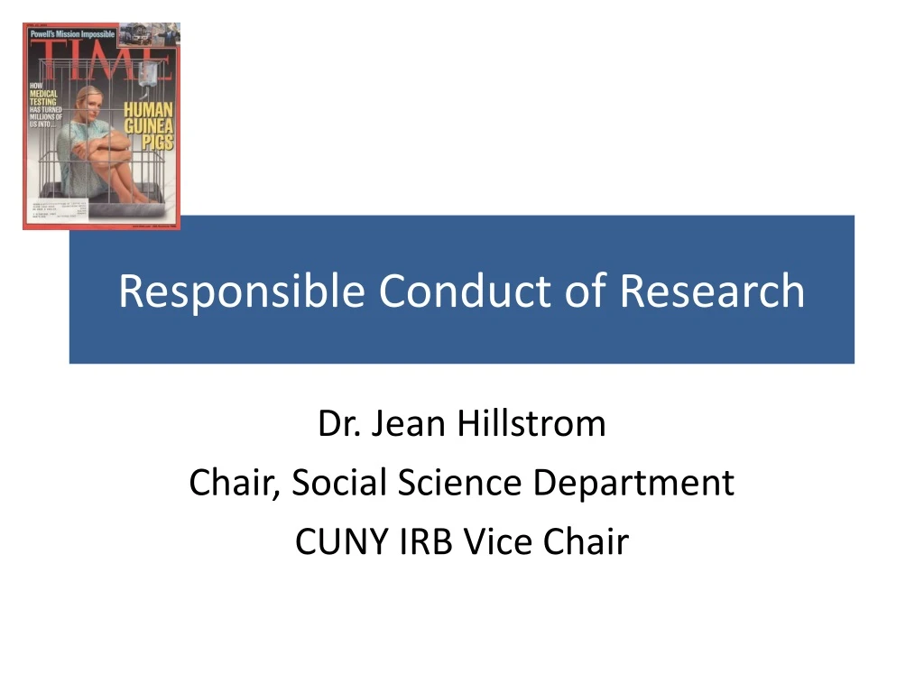 responsible conduct of research