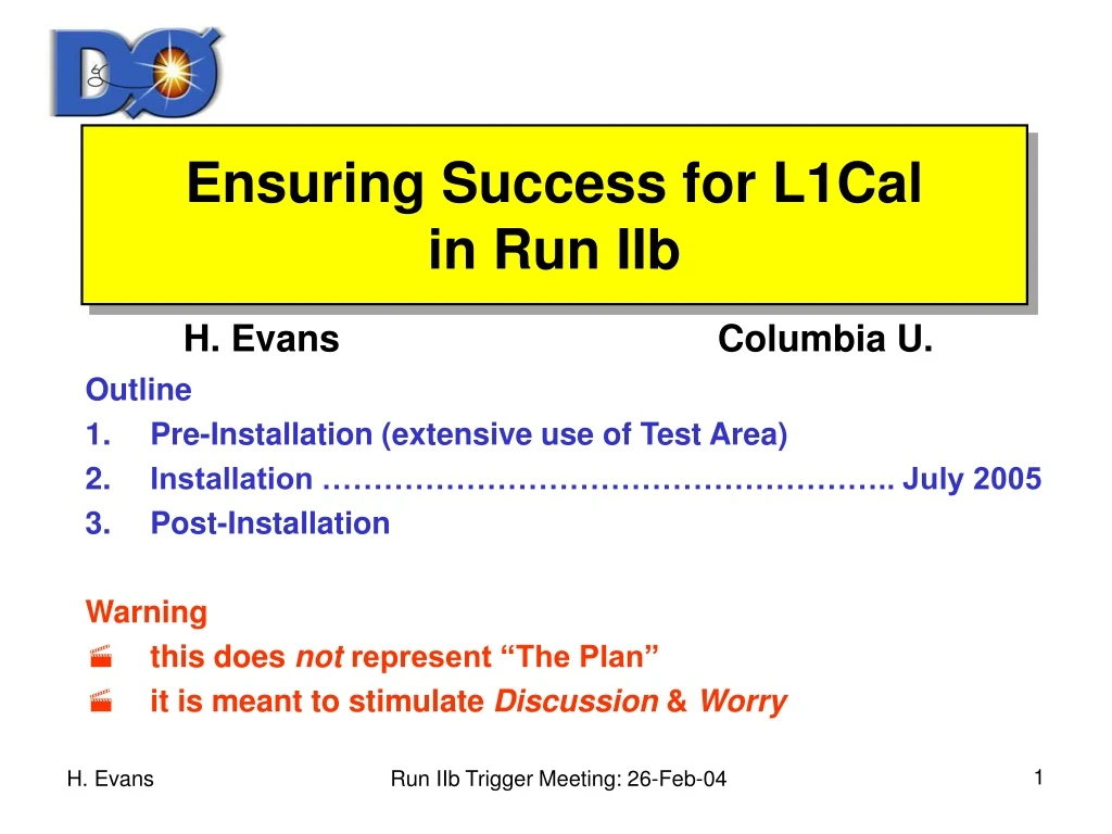 ensuring success for l1cal in run iib