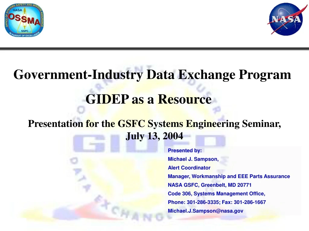 government industry data exchange program gidep