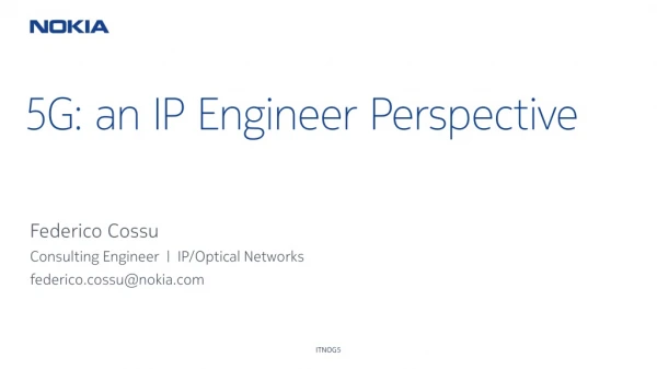 5G: an IP Engineer Perspective