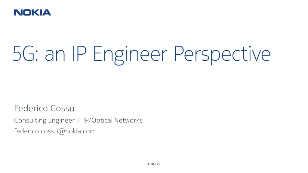 5g an ip engineer perspective