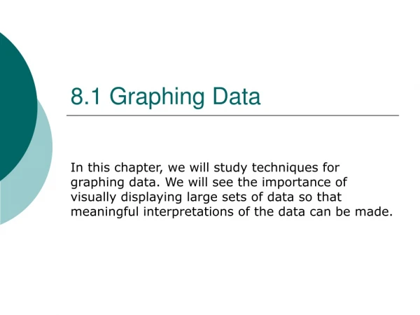 8.1 Graphing Data