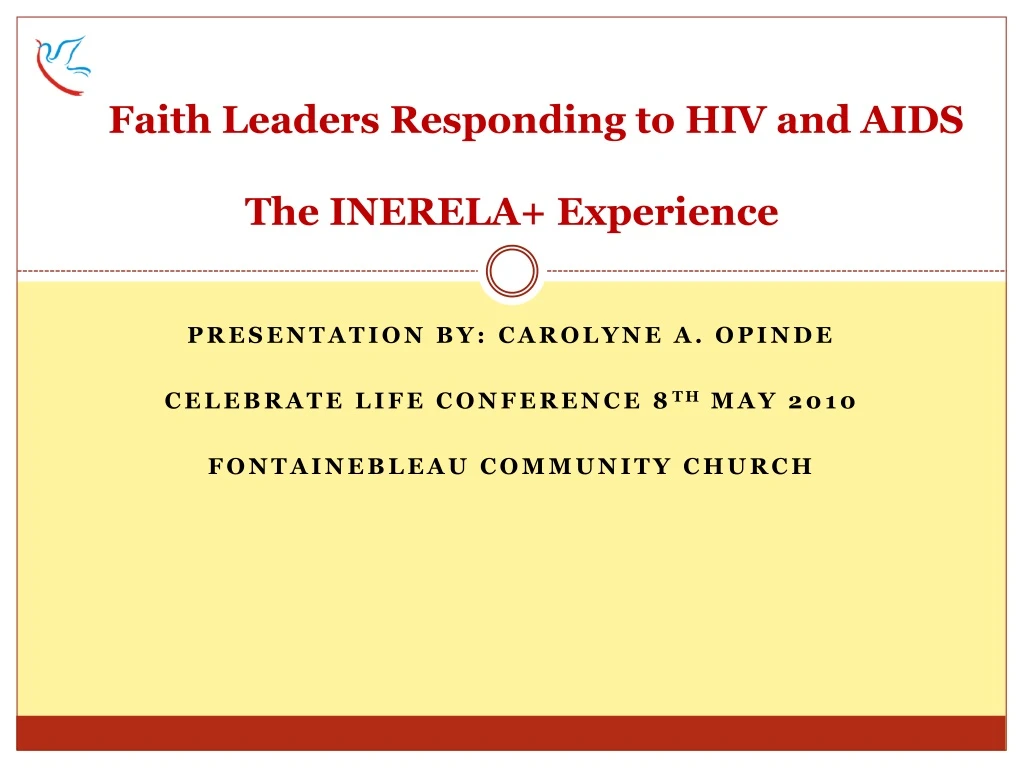 faith leaders responding to hiv and aids the inerela experience