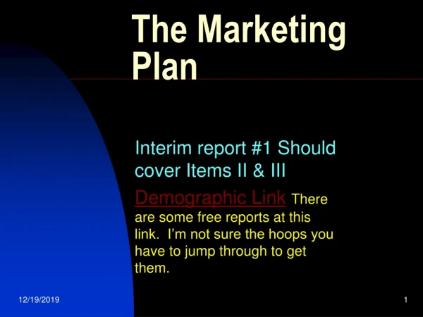 The Marketing Plan