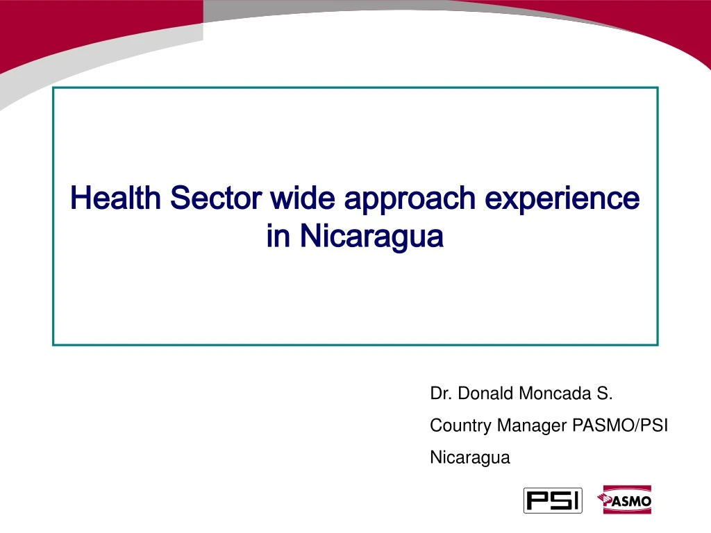 health sector wide approach experience