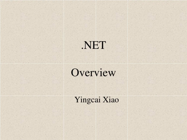 .NET Overview