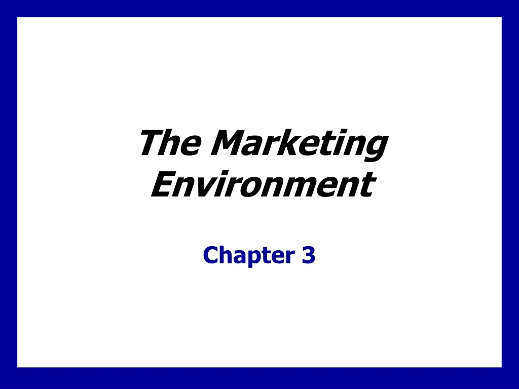 the marketing environment