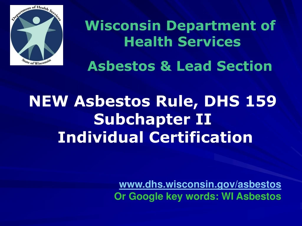 wisconsin department of health services asbestos