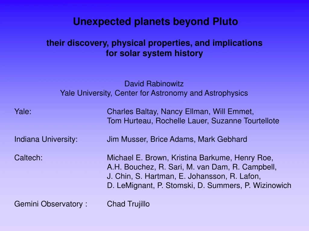 unexpected planets beyond pluto their discovery