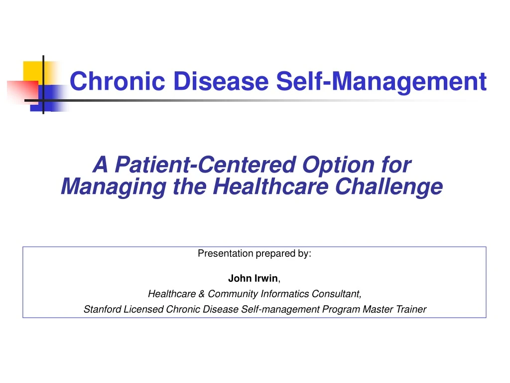 chronic disease self management