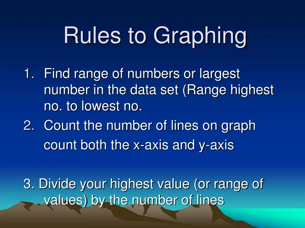 rules to graphing