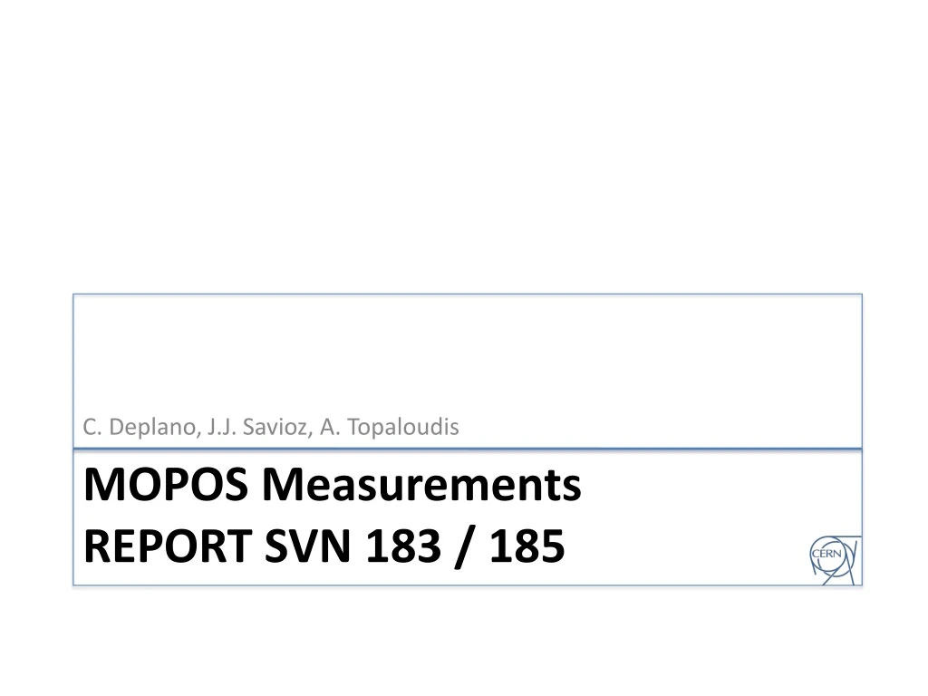 mopos measurements report svn 183 185
