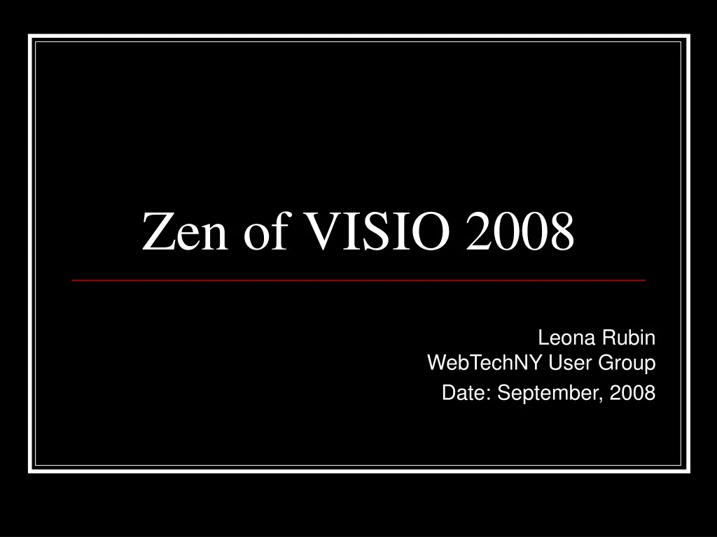 zen of visio 2008