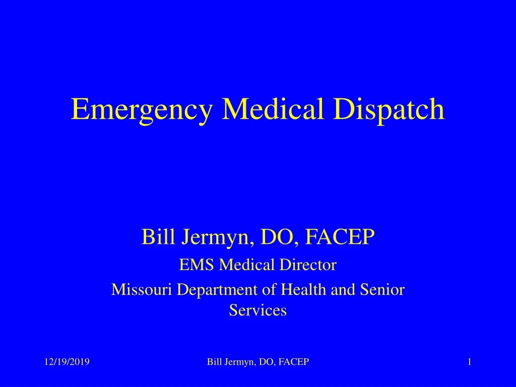 emergency medical dispatch