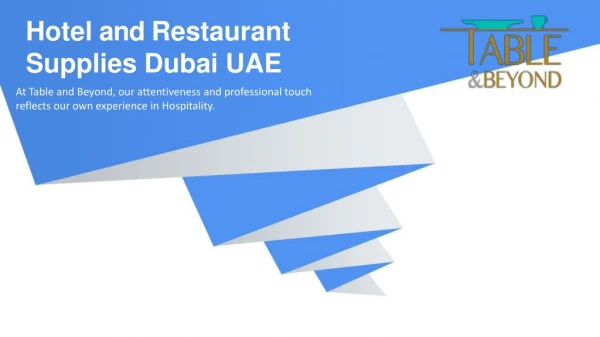 Hotel Supplies Dubai UAE