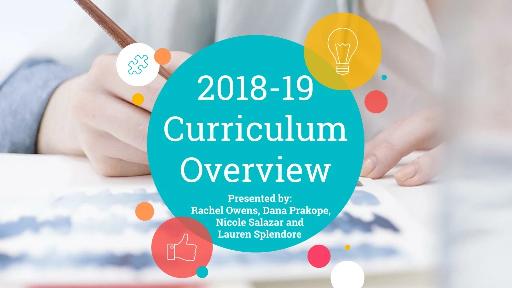 2018 19 curriculum overview
