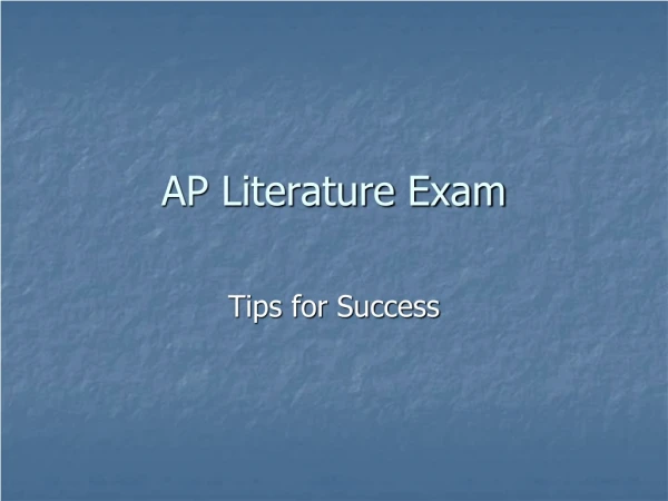 AP Literature Exam