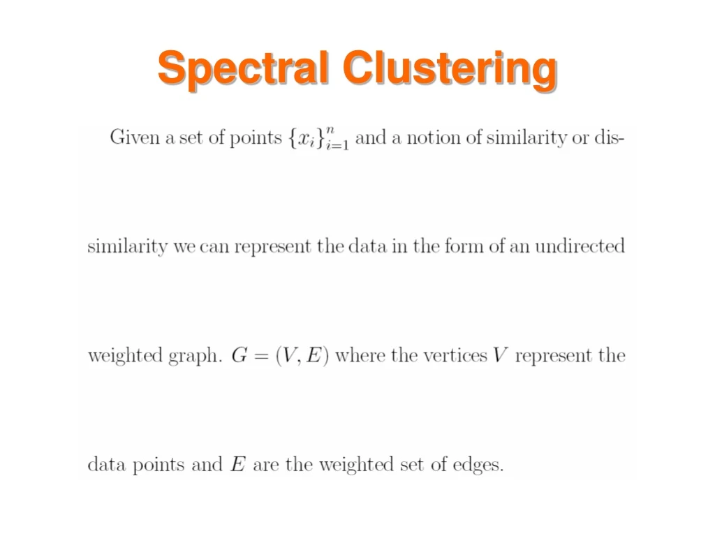 spectral clustering