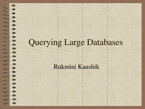 Querying Large Databases