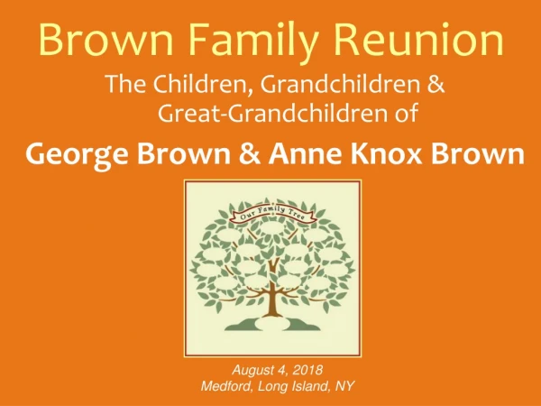 Brown Family Reunion