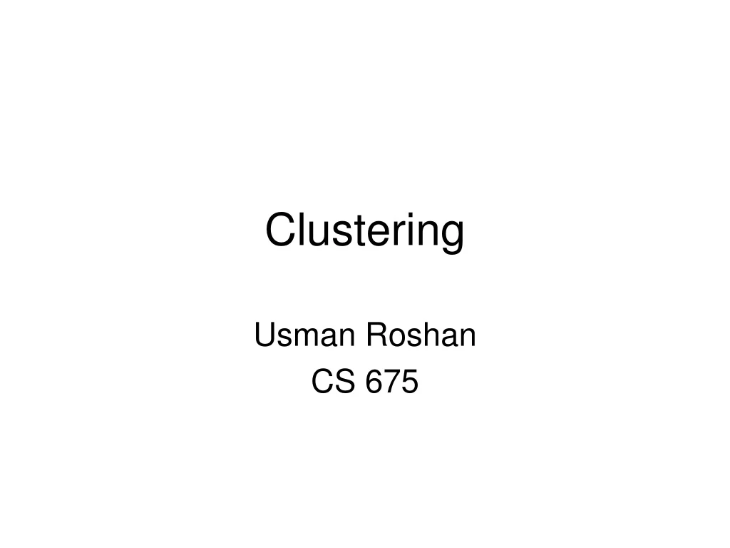 clustering