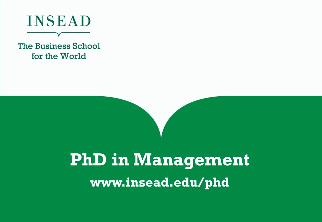 phd management insead