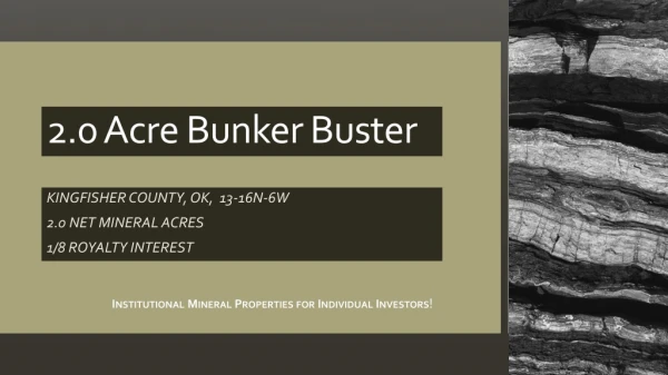 2.0 Acre Bunker Buster