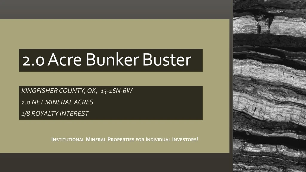 2 0 acre bunker buster
