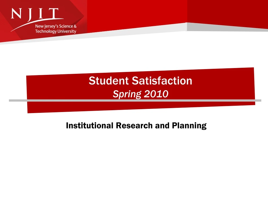 student satisfaction spring 2010