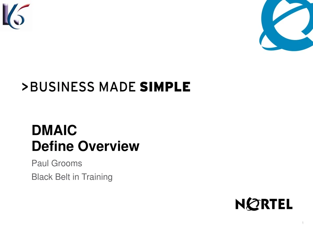 dmaic define overview