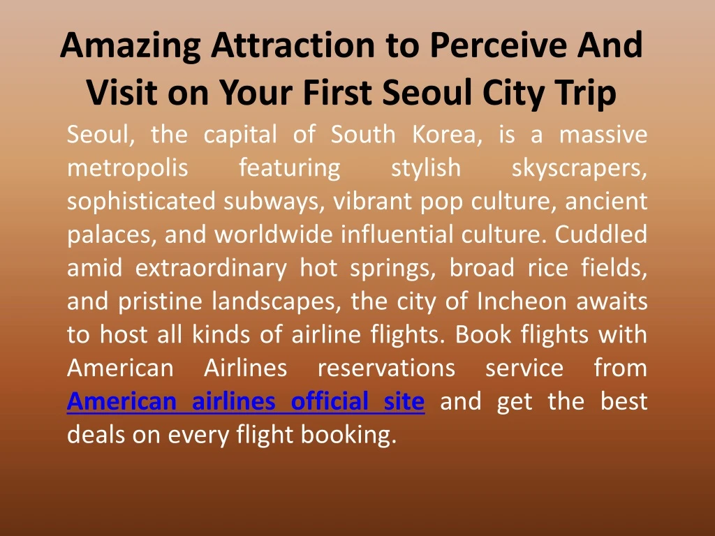 amazing attraction to perceive and visit on your first seoul city trip