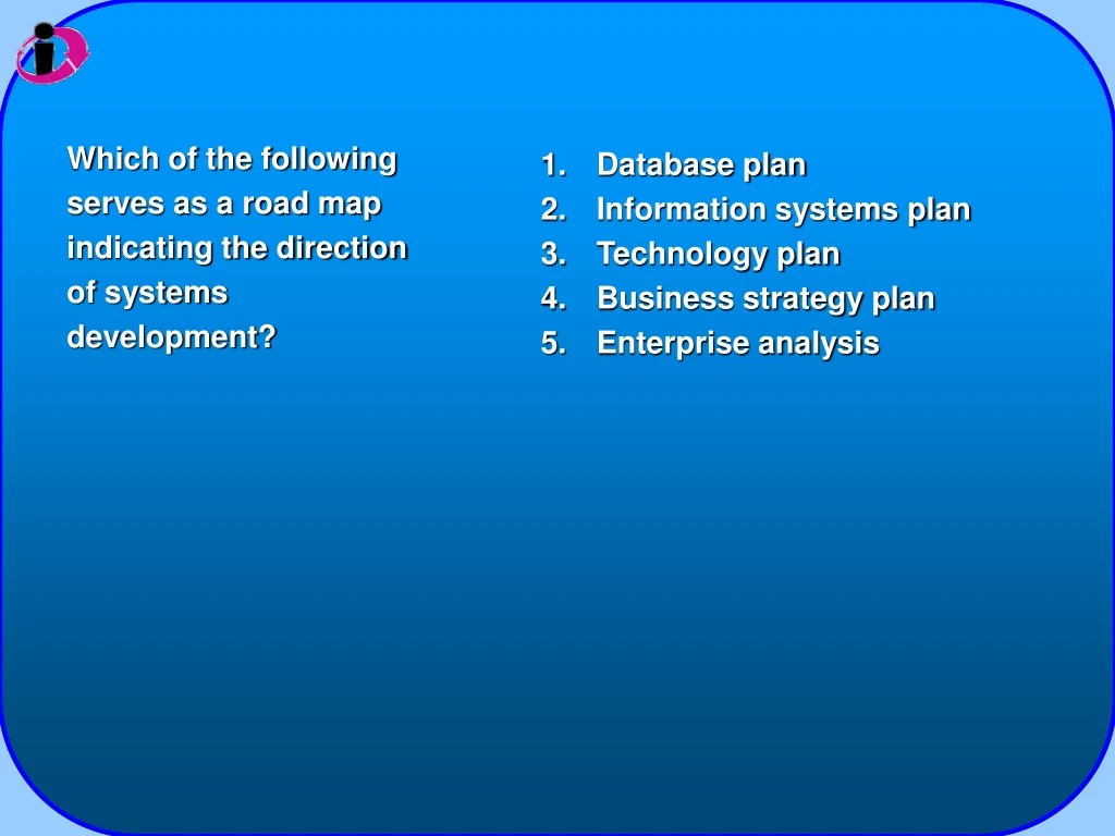 which of the following serves as a road map indicating the direction of systems development