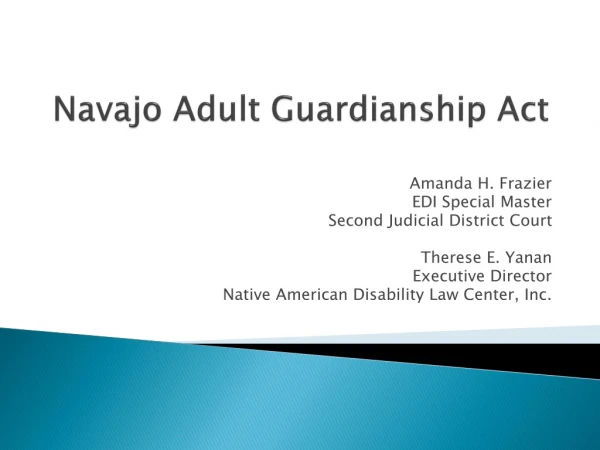 Navajo Adult Guardianship Act