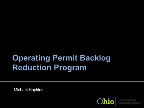 Operating Permit Backlog Reduction Program