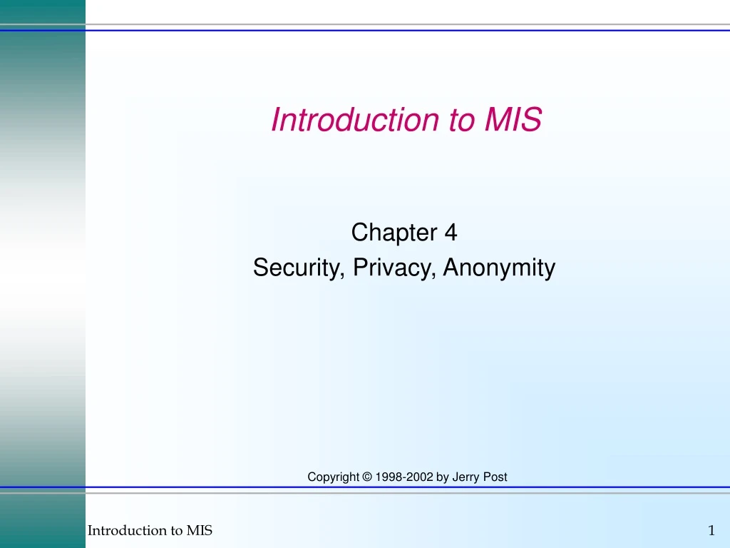 introduction to mis