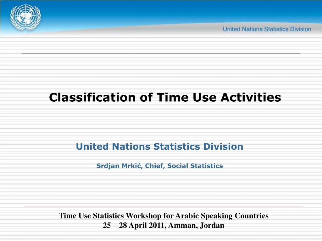 classification of time use activities