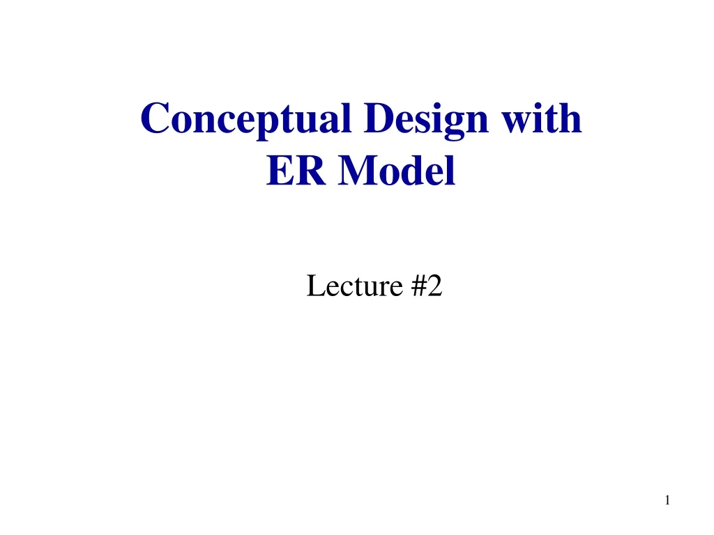 conceptual design with er model