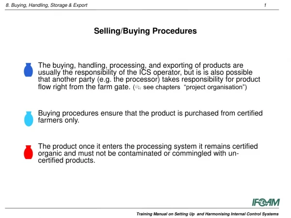 Selling/Buying Procedures