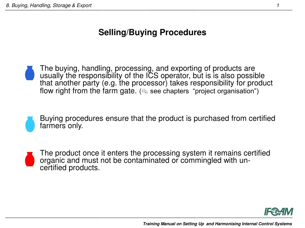 selling buying procedures