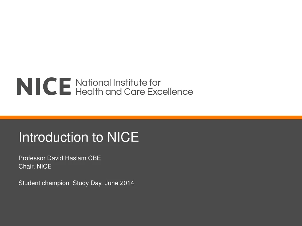 introduction to nice