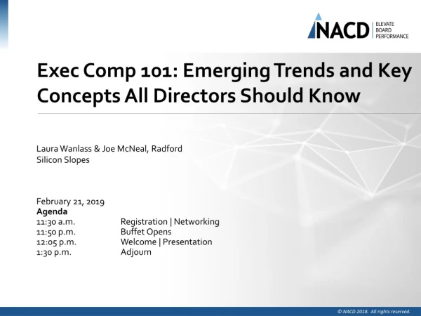 Exec Comp 101: Emerging Trends and Key Concepts All Directors Should Know
