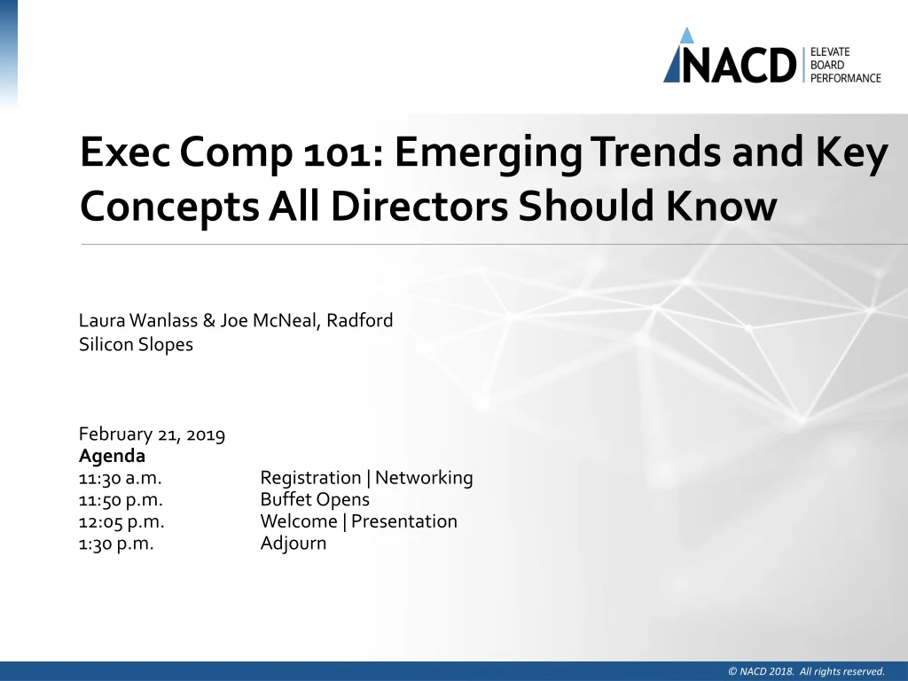 exec comp 101 emerging trends and key concepts all directors should know