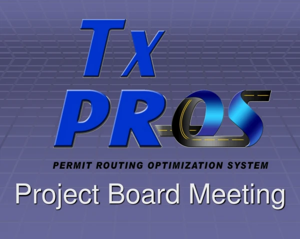 Project Board Meeting