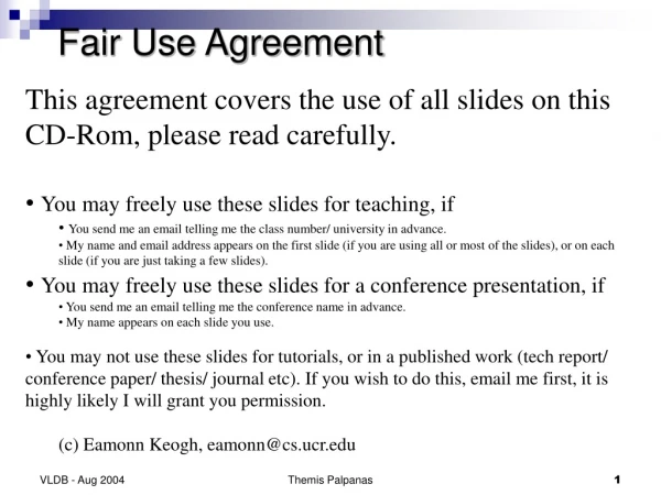 Fair Use Agreement