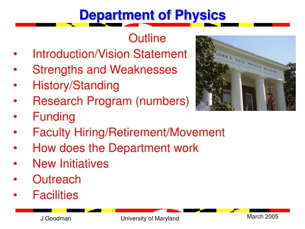 department of physics