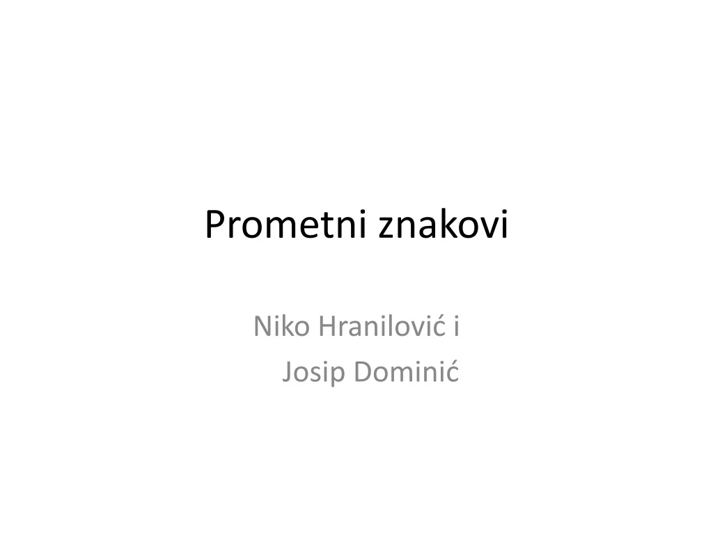 prometni znakovi