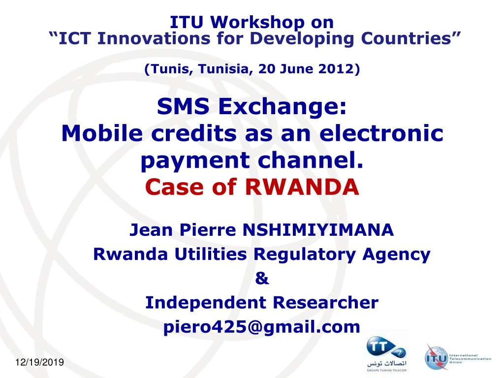sms exchange mobile credits as an electronic payment channel case of rwanda